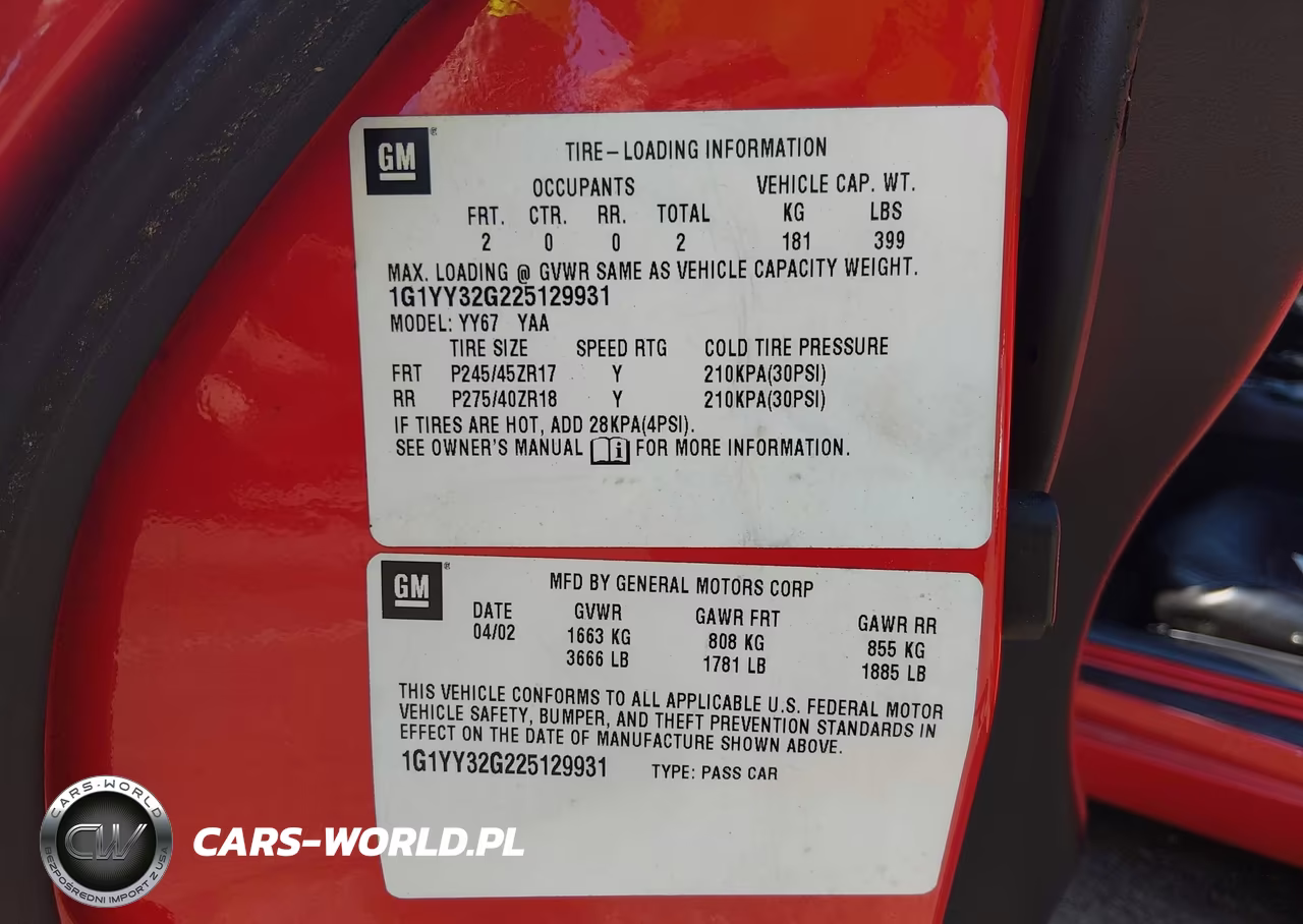 2002 Chevrolet Corvette VIN:1G1YY32G225129931 - 9