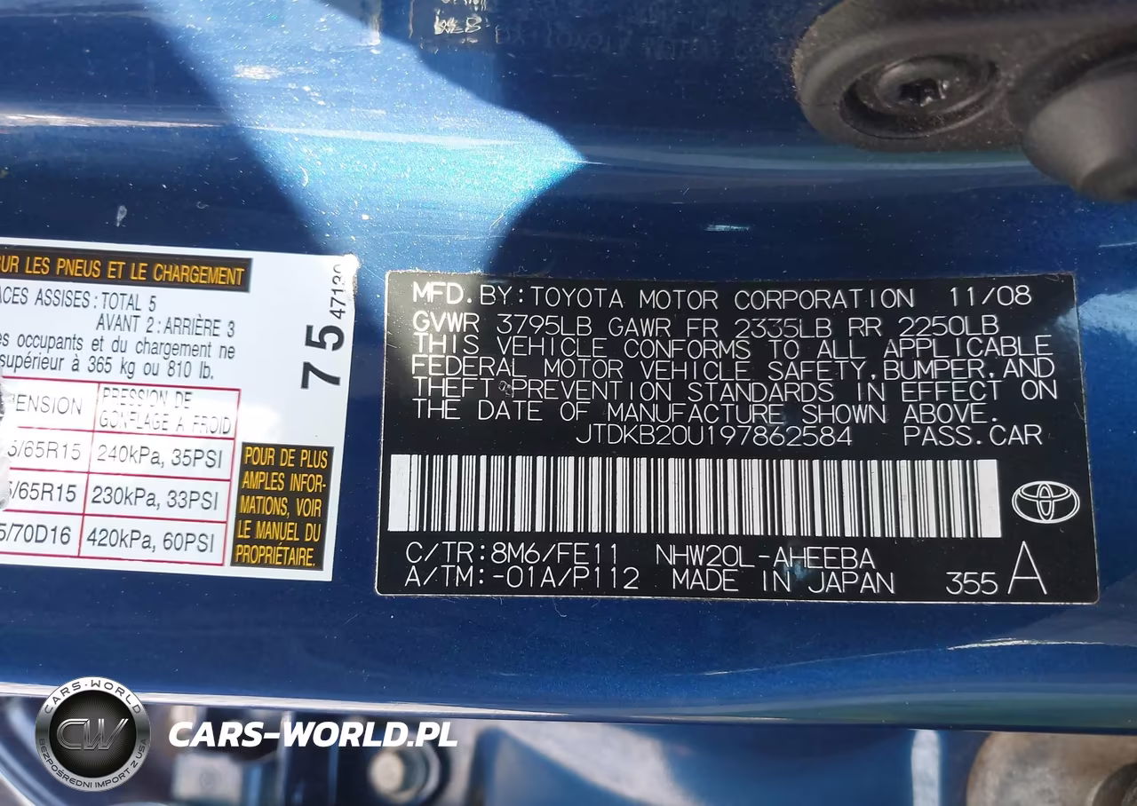 2009 Toyota Prius VIN:JTDKB20U197862584 - 9