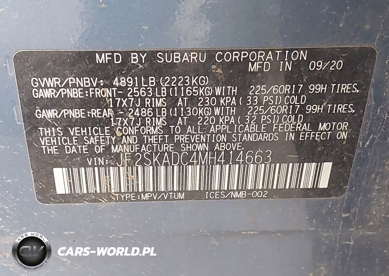 2021 Subaru Forester VIN:JF2SKADC4MH414663 - 9
