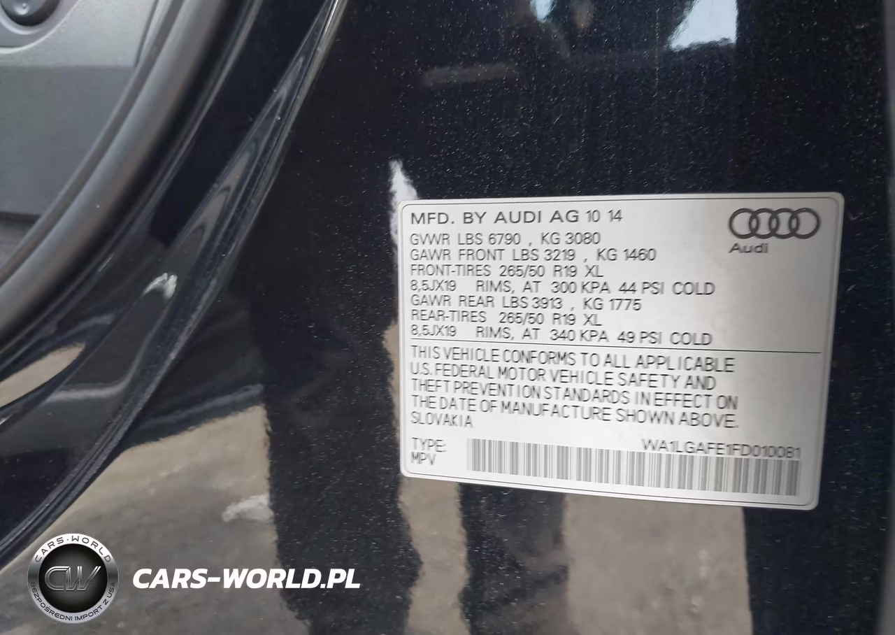 2015 Audi Q7 3.0T Premium VIN:WA1LGAFE1FD010081 - 9