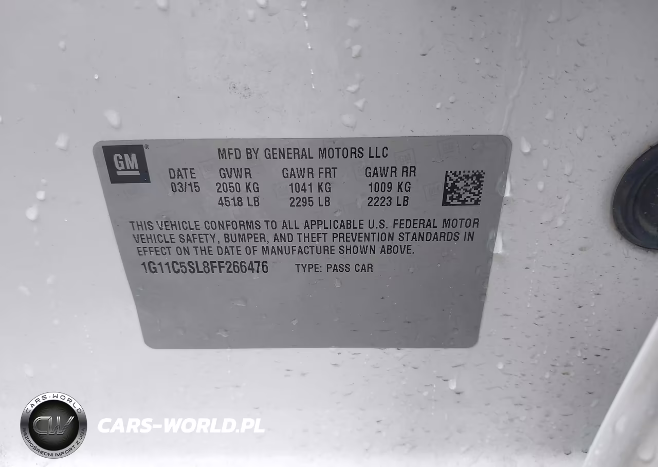 2015 Chevrolet Malibu 1Lt VIN:1G11C5SL8FF266476 - 9