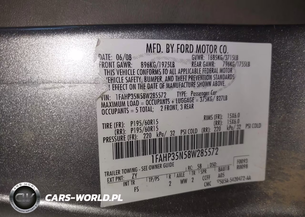 2008 Ford Focus Se-Ses VIN:1FAHP35N58W285572 - 9