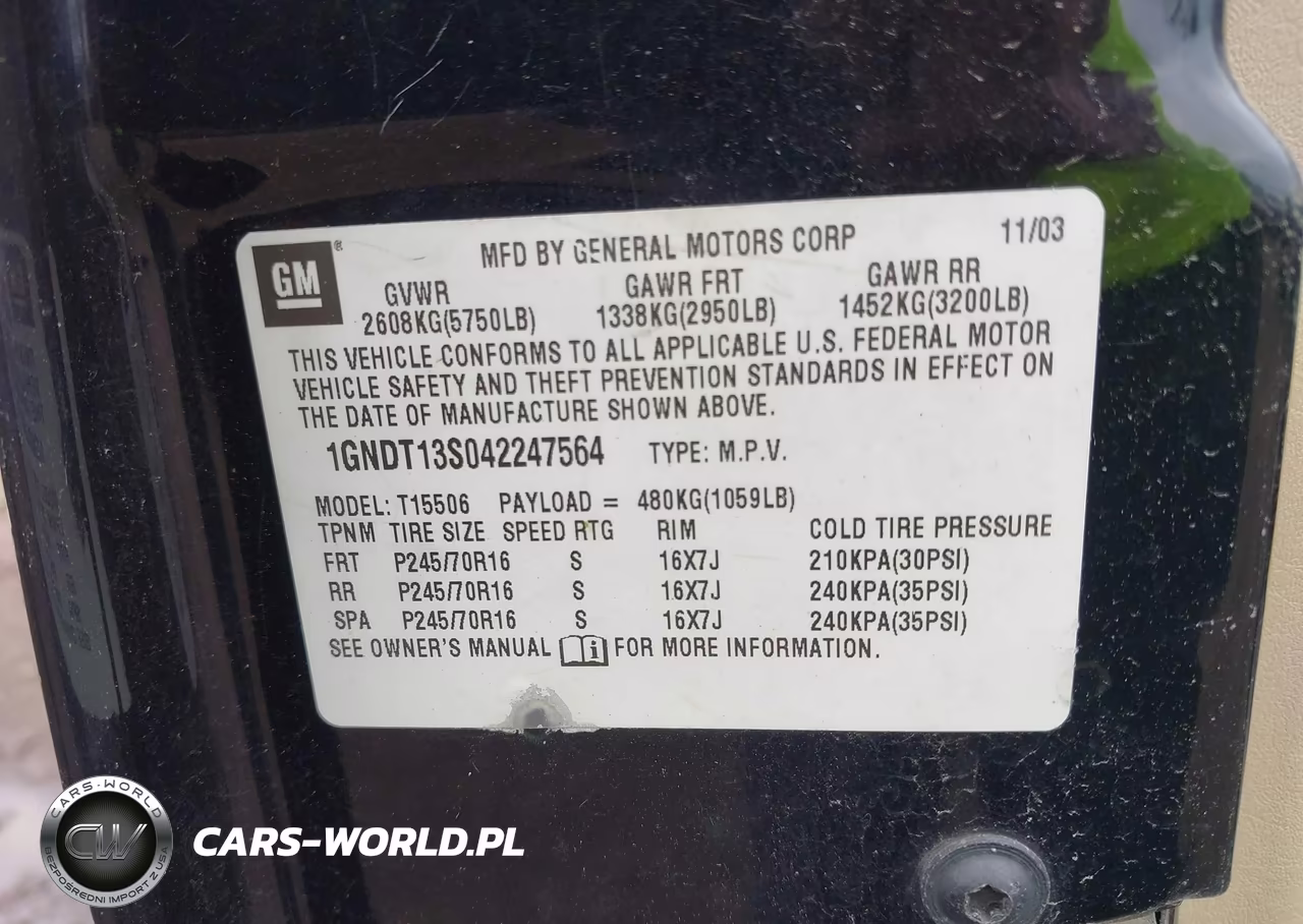 2004 Chevrolet Trailblazer Ls VIN:1GNDT13S042247564 - 9