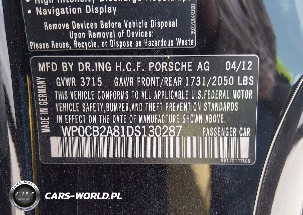 2013 Porsche Boxster S VIN:WP0CB2A81DS130287 - 9