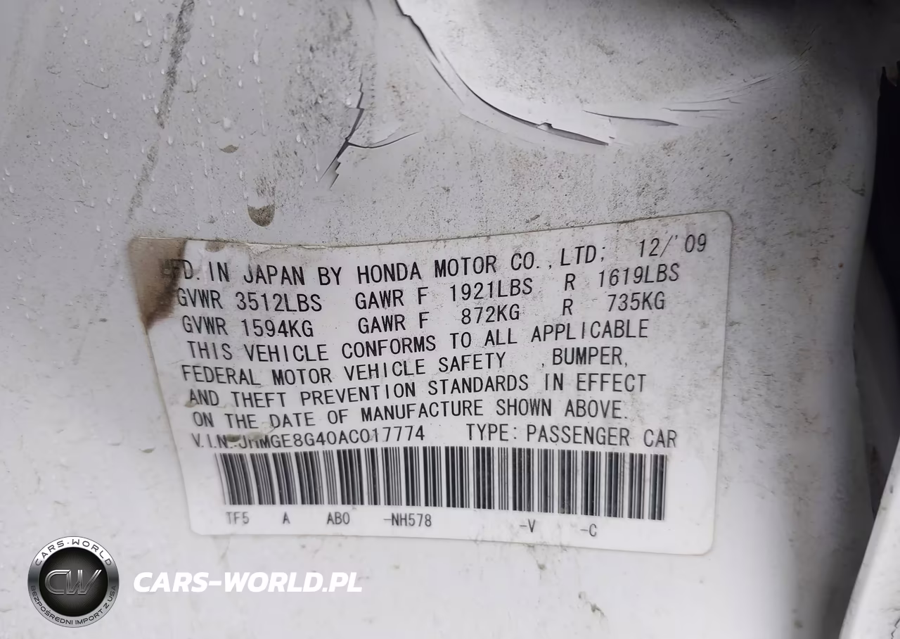 2010 Honda Fit Sport VIN:JHMGE8G40AC017774 - 9