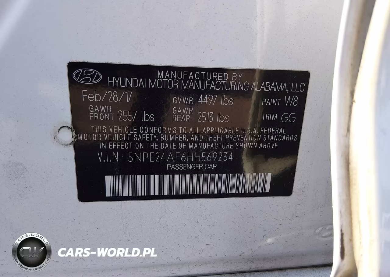 2017 Hyundai Sonata VIN:5NPE24AF6HH569234 - 9