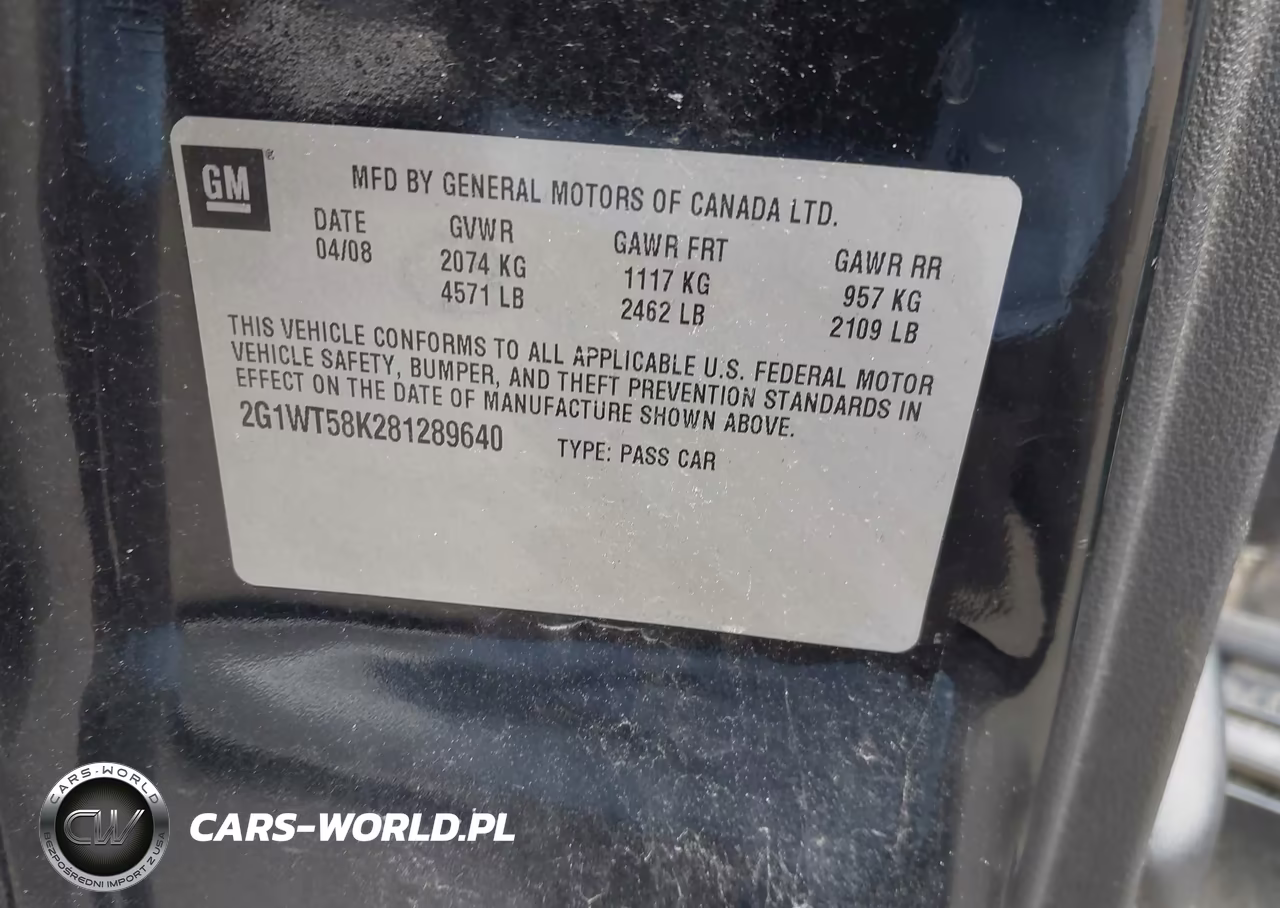 2008 Chevrolet Impala Lt VIN:2G1WT58K281289640 - 9