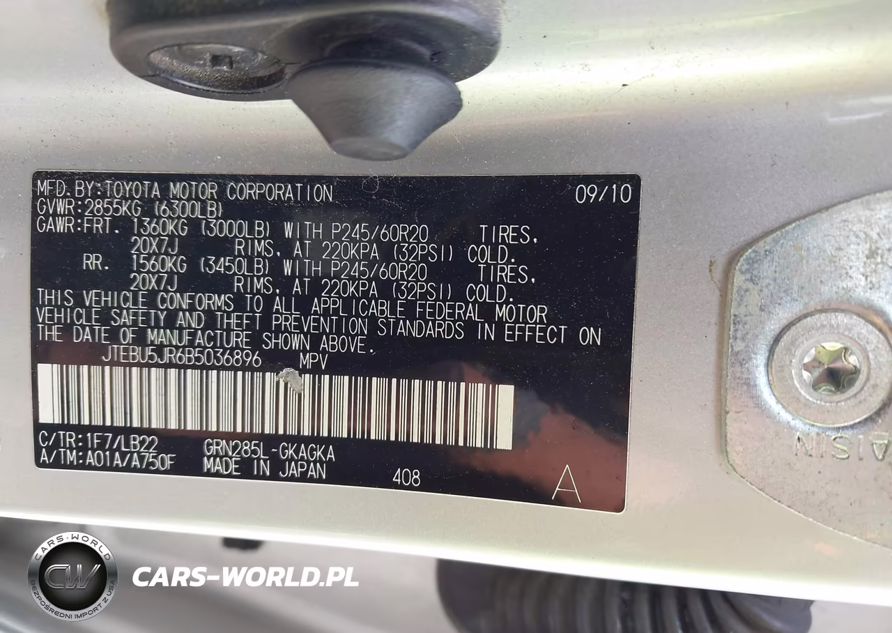 2011 Toyota 4Runner Limited V6 VIN:JTEBU5JR6B5036896 - 9