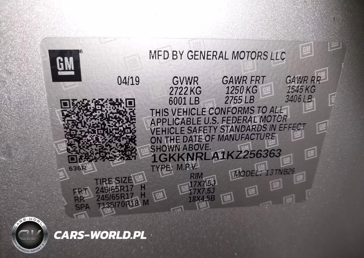 2019 GMC Acadia Sle-1 VIN:1GKKNRLA1KZ256363 - 9