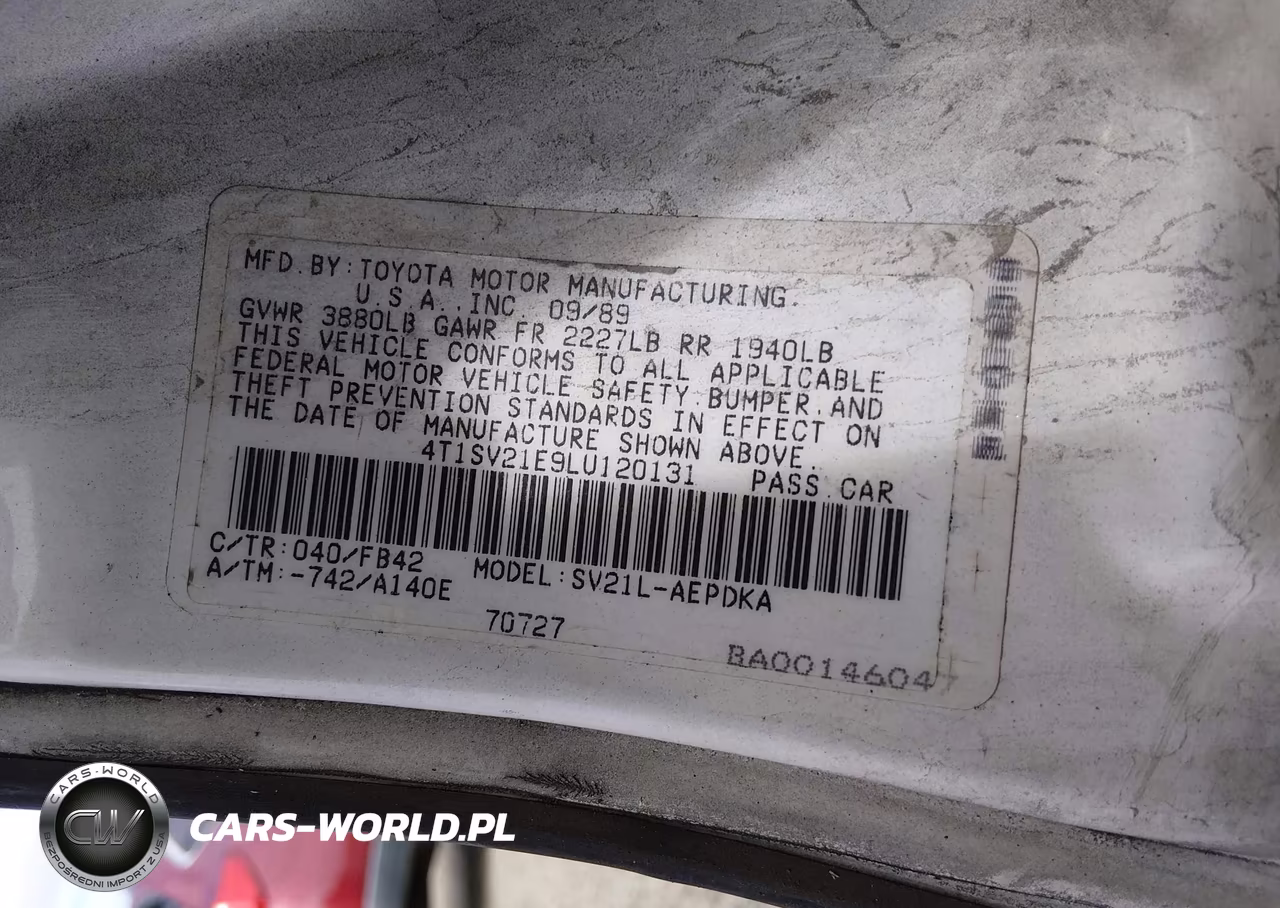 1990 Toyota Camry Dlx VIN:4T1SV21E9LU120131 - 9