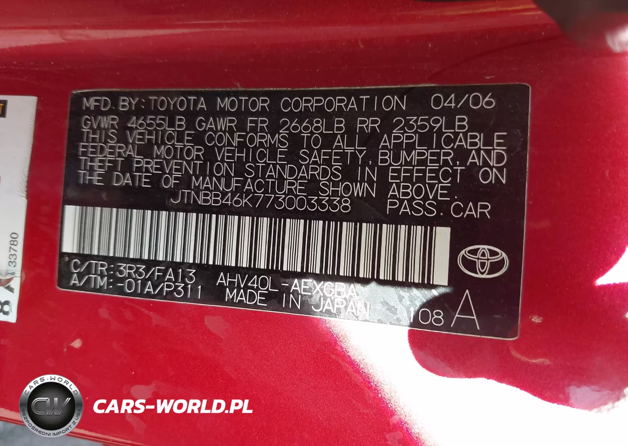 2007 Toyota Camry Hybrid VIN:JTNBB46K773003338 - 9
