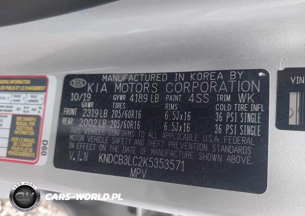 2019 Kia Niro Lx VIN:KNDCB3LC2K5353571 - 9