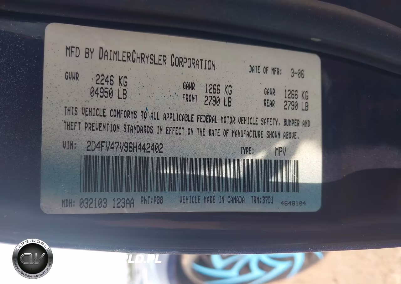 2006 Dodge Magnum VIN:2D4FV47V96H442402 - 8