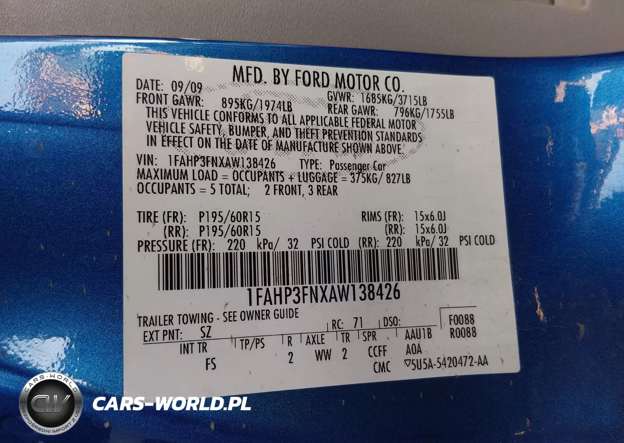 2010 Ford Focus Se VIN:1FAHP3FNXAW138426 - 9