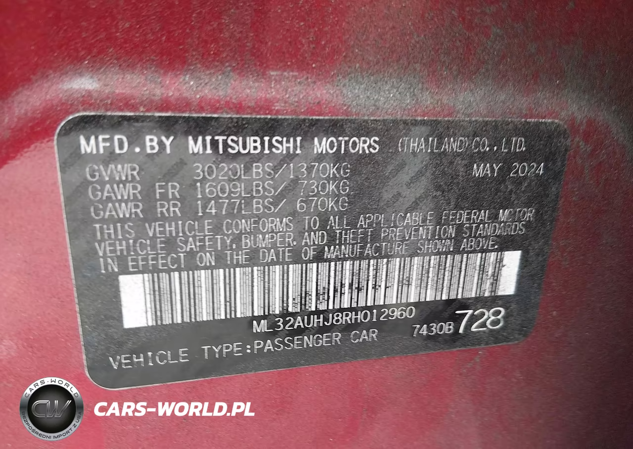2024 Mitsubishi Mirage Es-Le VIN:ML32AUHJ8RH012960 - 9