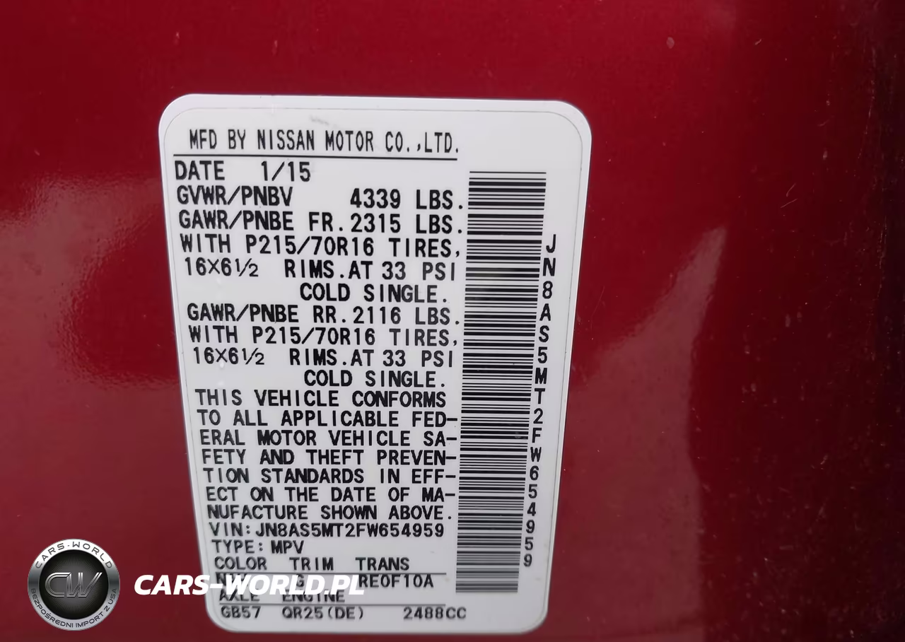 2015 Nissan Rogue Select S VIN:JN8AS5MT2FW654959 - 9