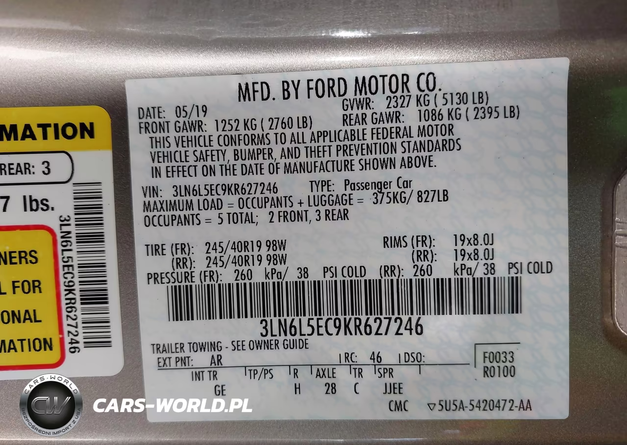 2019 Lincoln Mkz Reserve Ii VIN:3LN6L5EC9KR627246 - 9