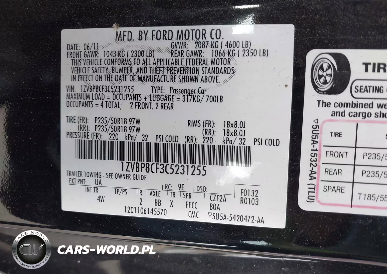 2012 Ford Mustang Gt-Gt Premium VIN:1ZVBP8CF3C5231255 - 9