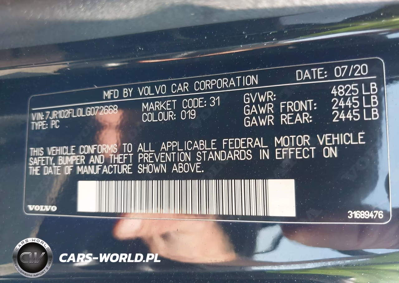 2020 Volvo S60 T5 Inscription VIN:7JR102FL0LG072668 - 9