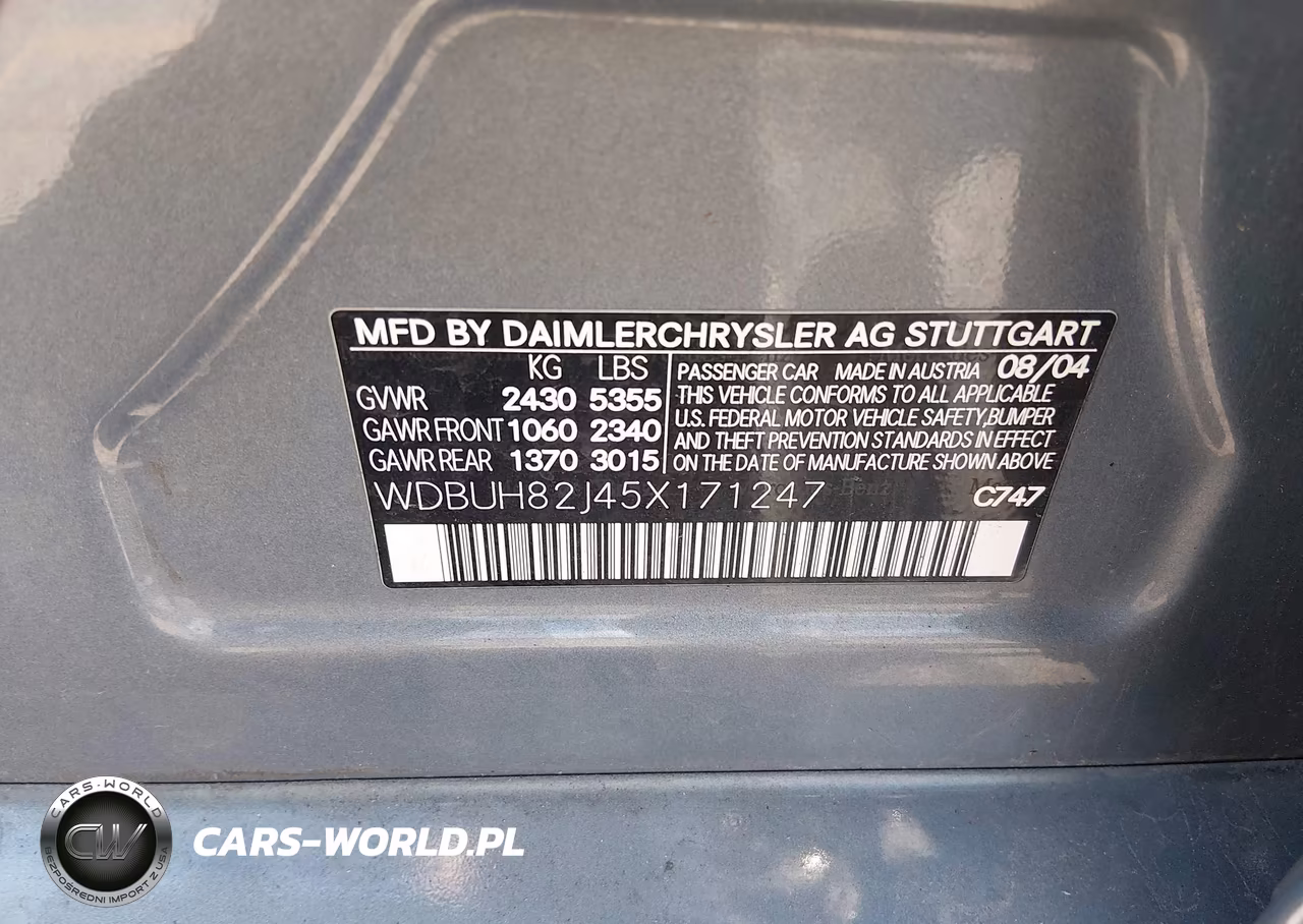 2005 Mercedes-Benz E 320 4Matic VIN:WDBUH82J45X171247 - 9