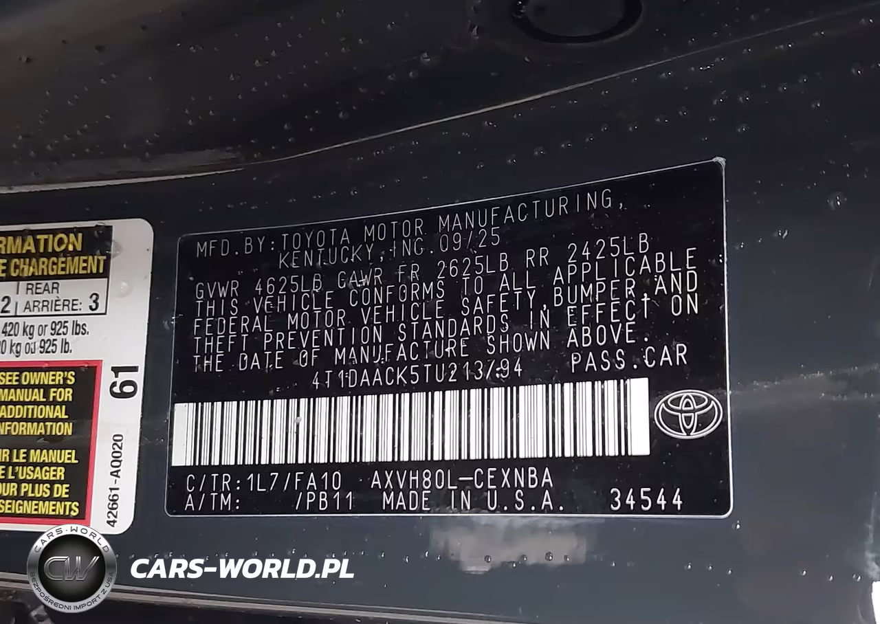 2026 Toyota Camry Le VIN:4T1DAACK5TU213794 - 9