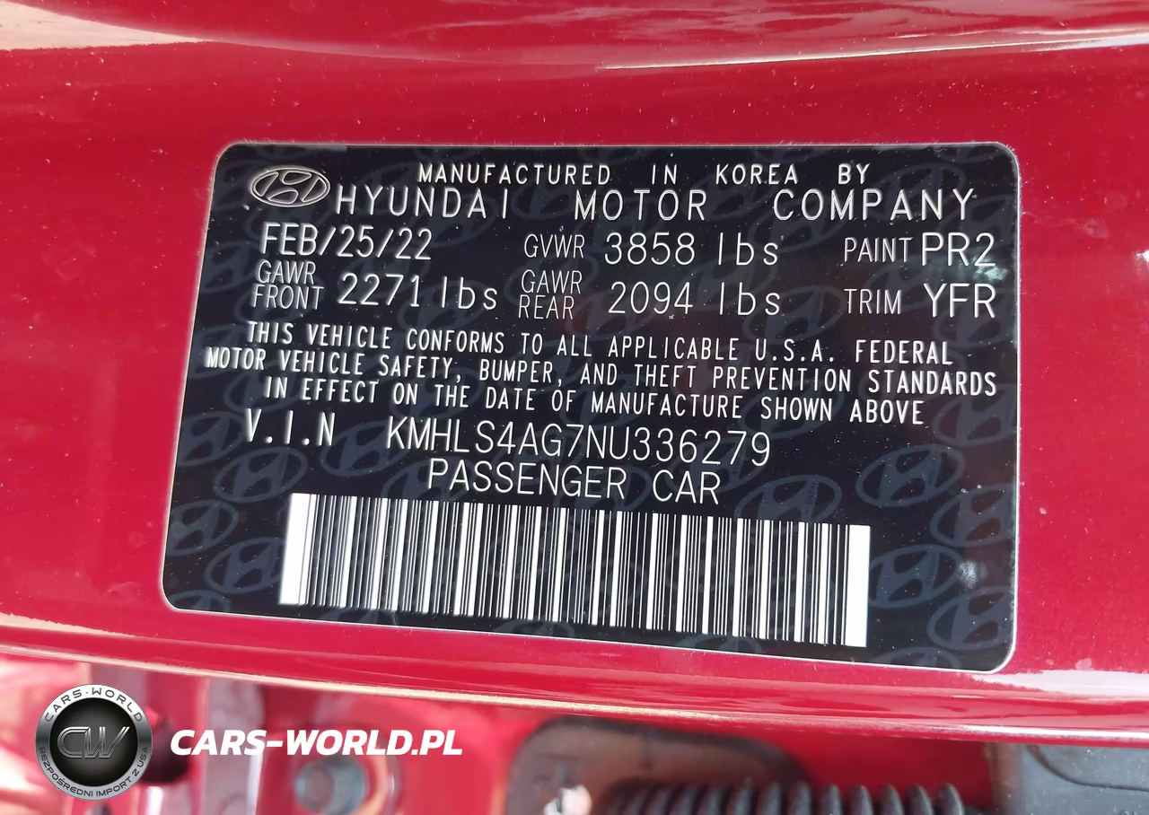 2022 Hyundai Elantra Sel VIN:KMHLS4AG7NU336279 - 9