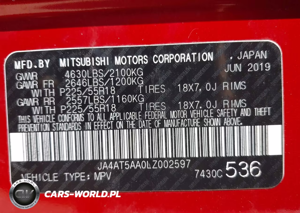 2020 Mitsubishi Eclipse Cross Sel 1.5T Awc VIN:JA4AT5AA0LZ002597 - 9