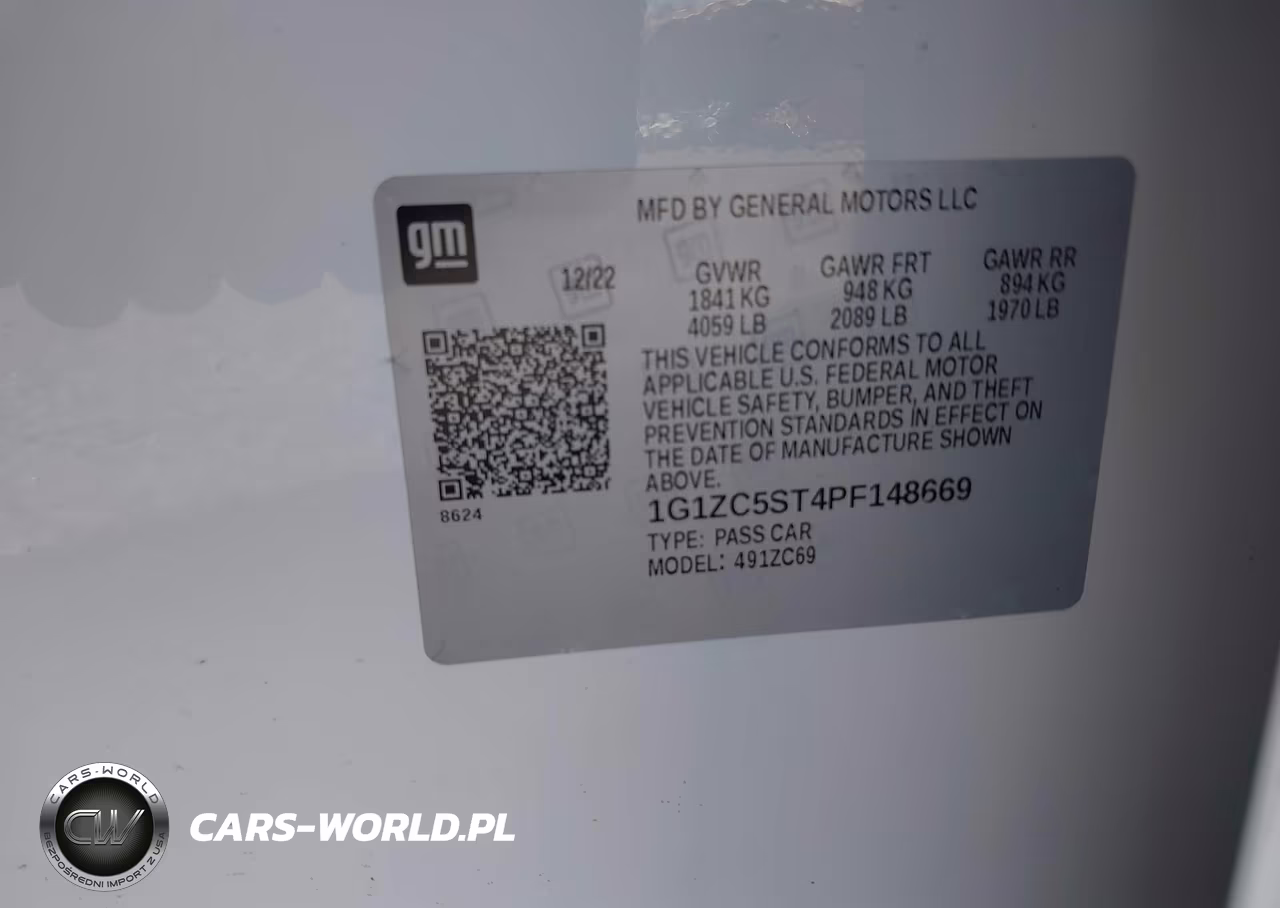2023 Chevrolet Malibu Fwd 1Fl VIN:1G1ZC5ST4PF148669 - 9
