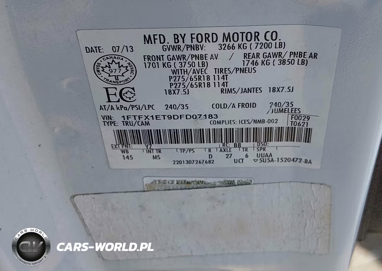 2013 Ford F-150 Fx4-Lariat-Xl-Xlt VIN:1FTFX1ET9DFD07183 - 9