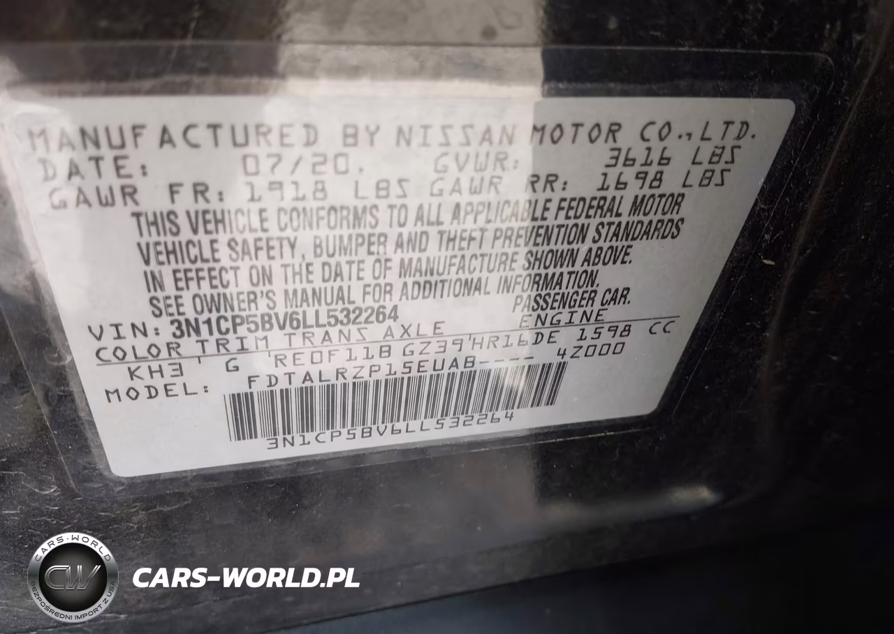 2020 Nissan Kicks S Xtronic Cvt VIN:3N1CP5BV6LL532264 - 9