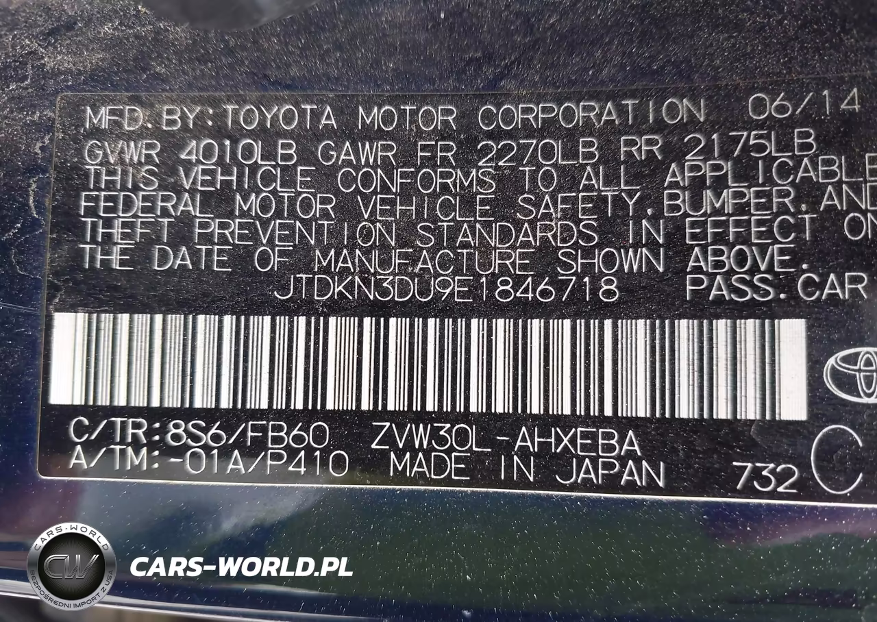 2014 Toyota Prius Three VIN:JTDKN3DU9E1846718 - 9