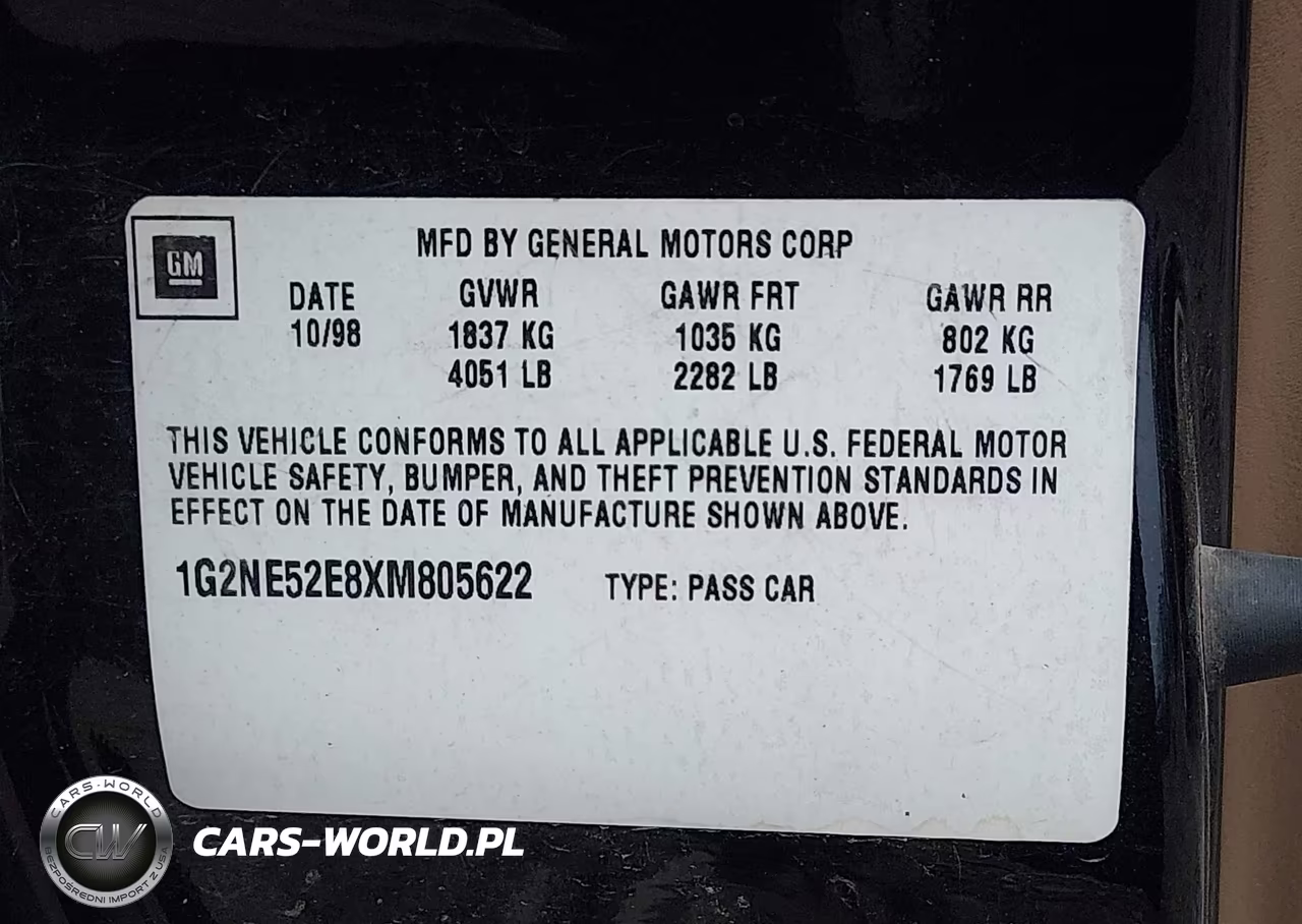 1999 Pontiac Grand Am Se2 VIN:1G2NE52E8XM805622 - 9