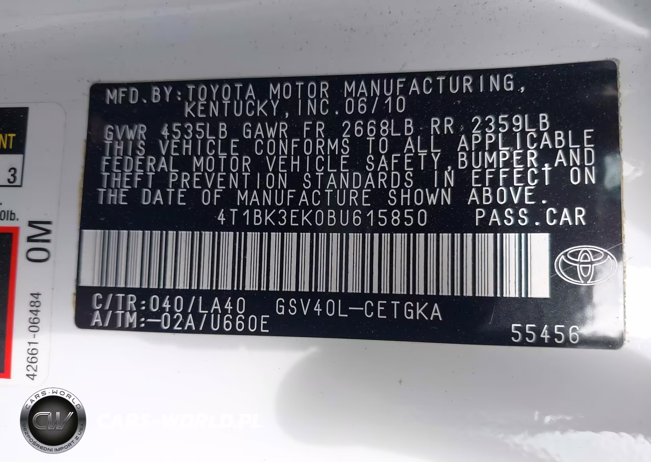 2011 Toyota Camry Xle V6 VIN:4T1BK3EK0BU615850 - 9