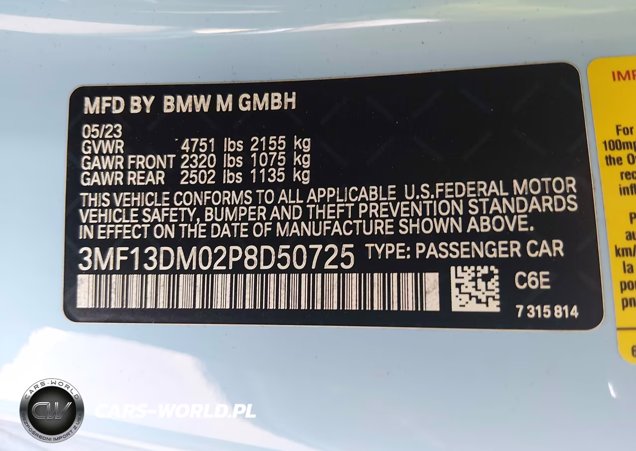 2023 BMW M2 VIN:3MF13DM02P8D50725 - 9