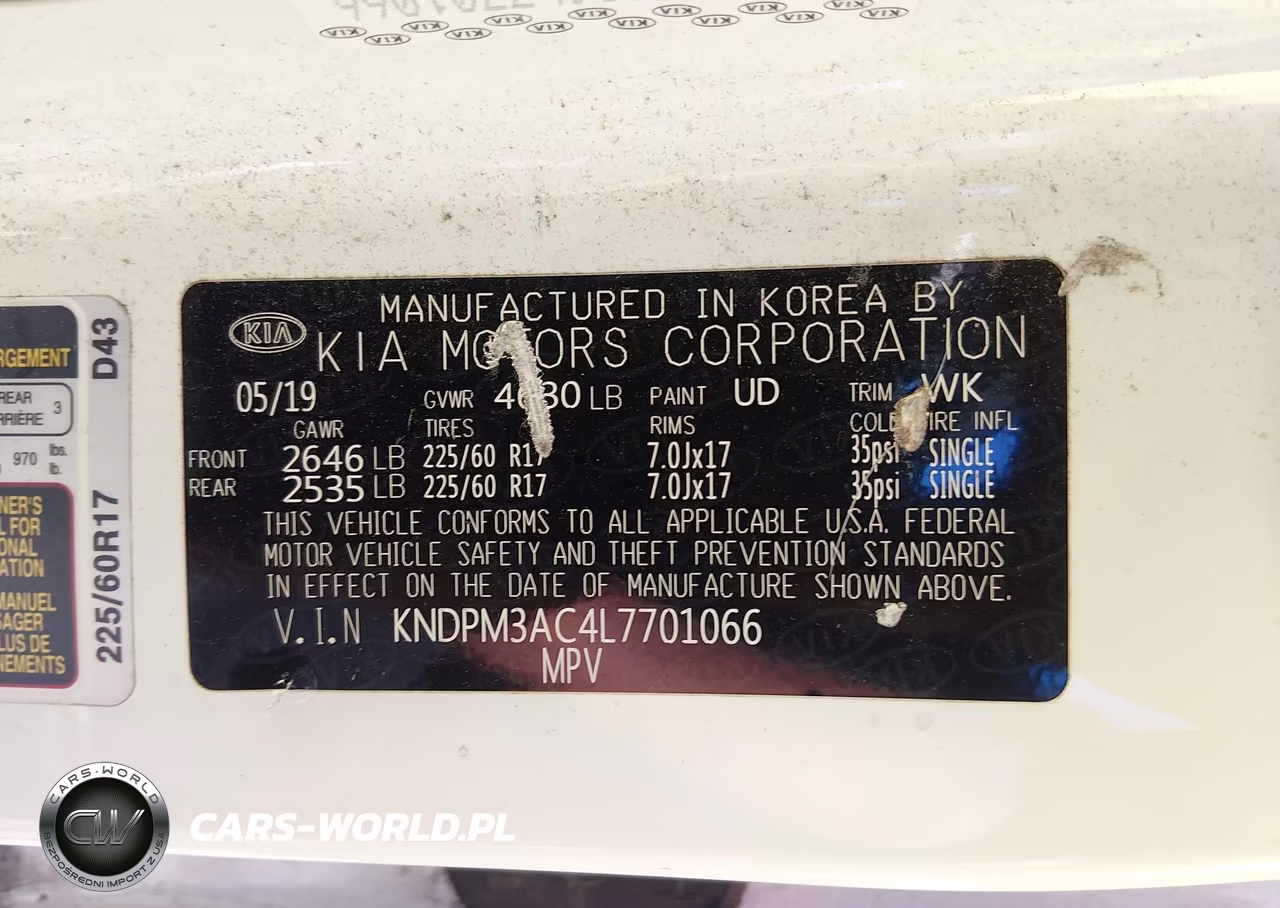 2020 Kia Sportage Lx VIN:KNDPM3AC4L7701066 - 9
