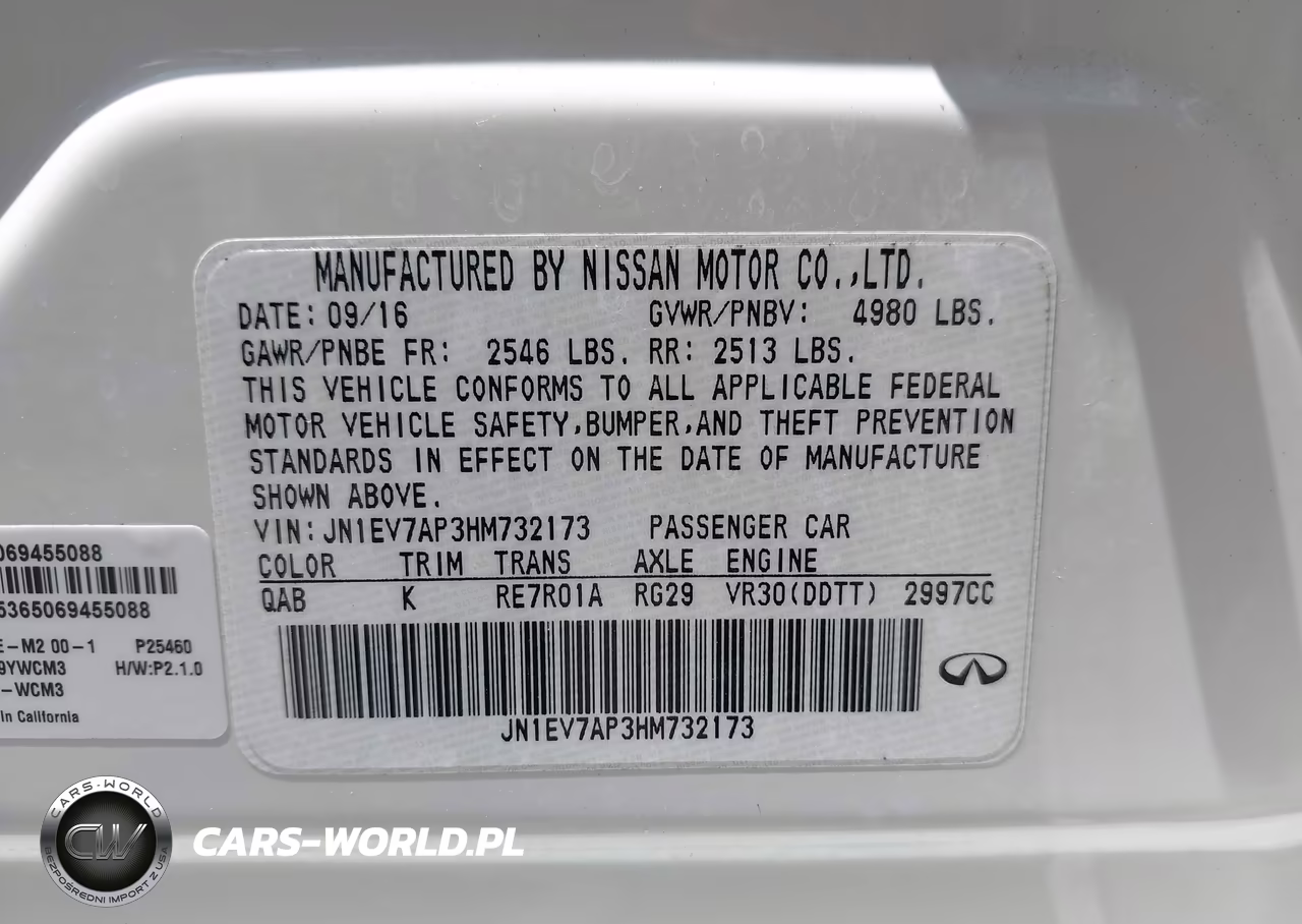 2017 Infiniti Q50 3.0T Premium VIN:JN1EV7AP3HM732173 - 9