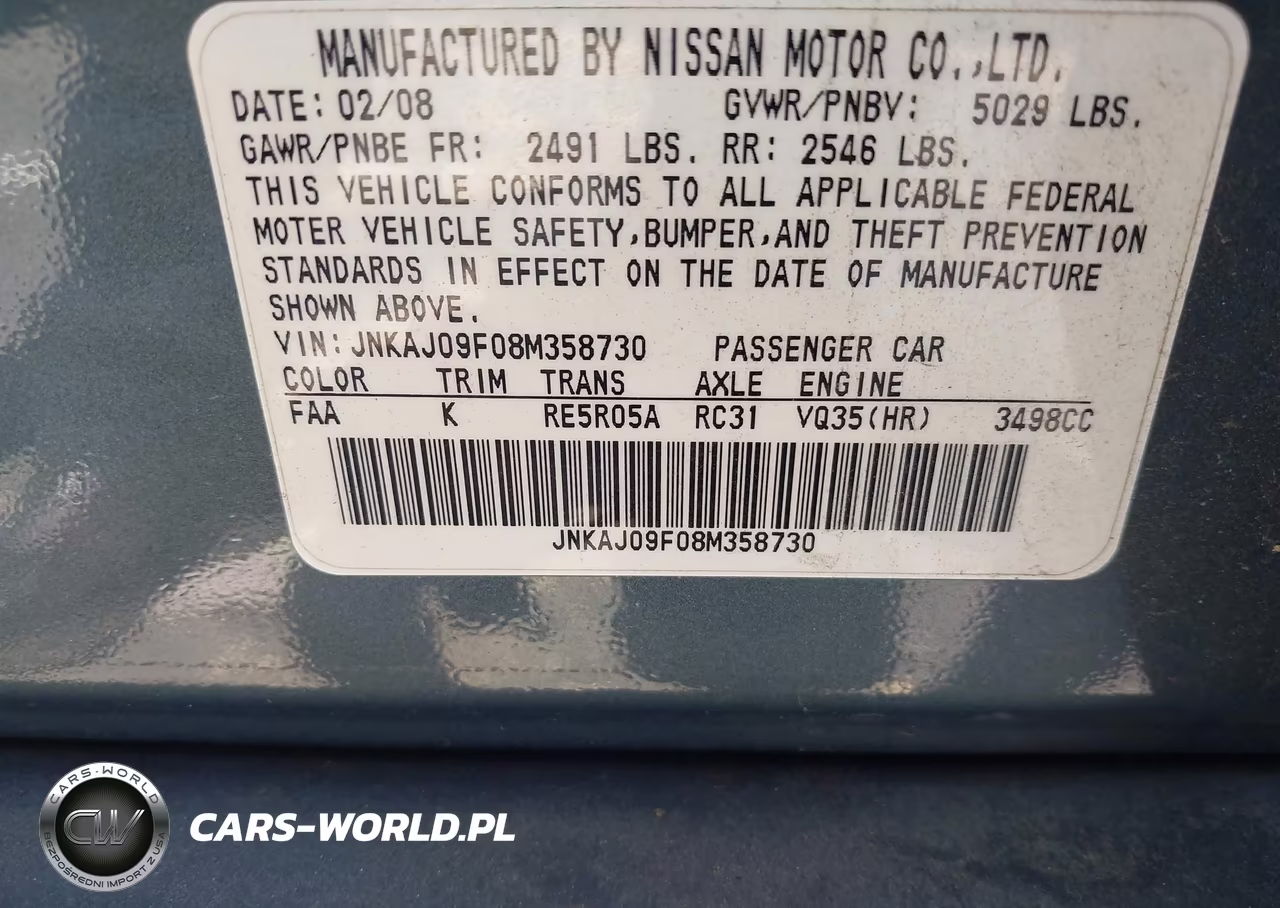 2008 Infiniti Ex35 Journey VIN:JNKAJ09F08M358730 - 9
