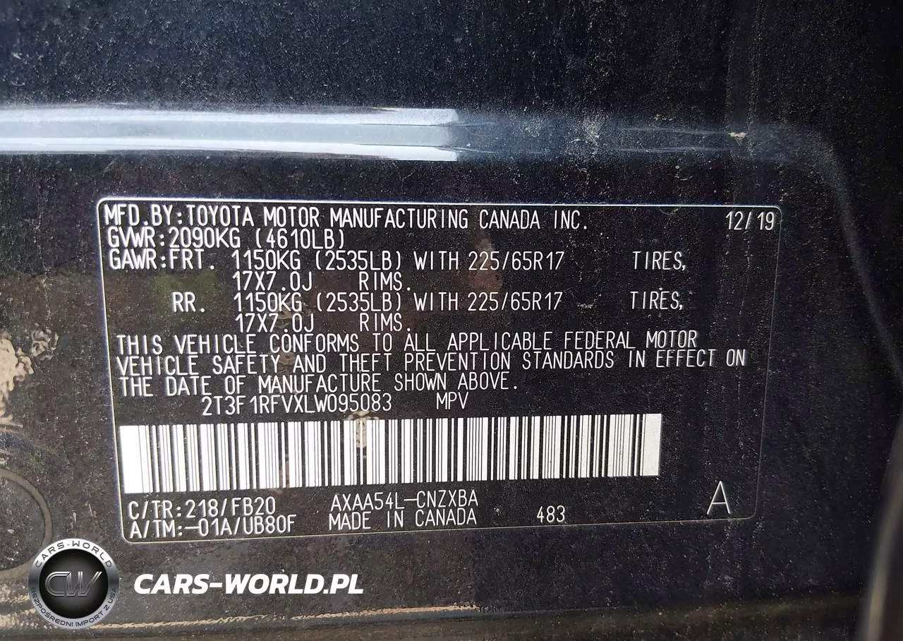 2020 Toyota Rav4 Le VIN:2T3F1RFVXLW095083 - 9