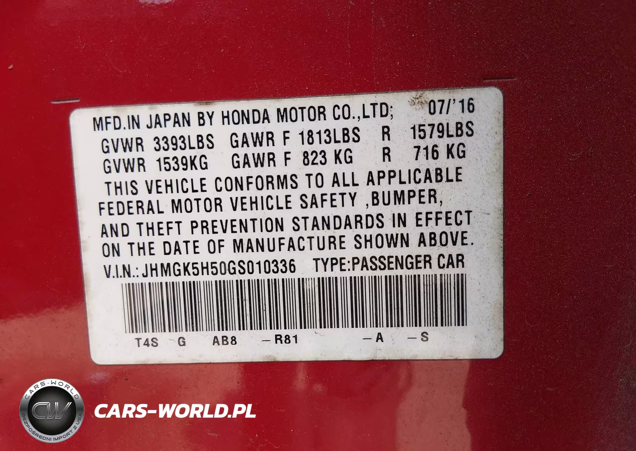 2016 Honda Fit Lx VIN:JHMGK5H50GS010336 - 9