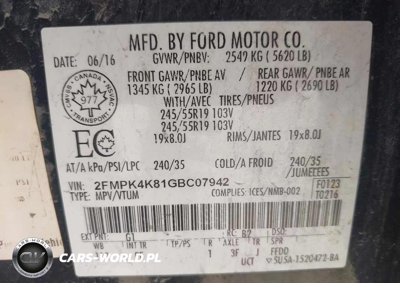 2016 Ford Edge Titanium VIN:2FMPK4K81GBC07942 - 9
