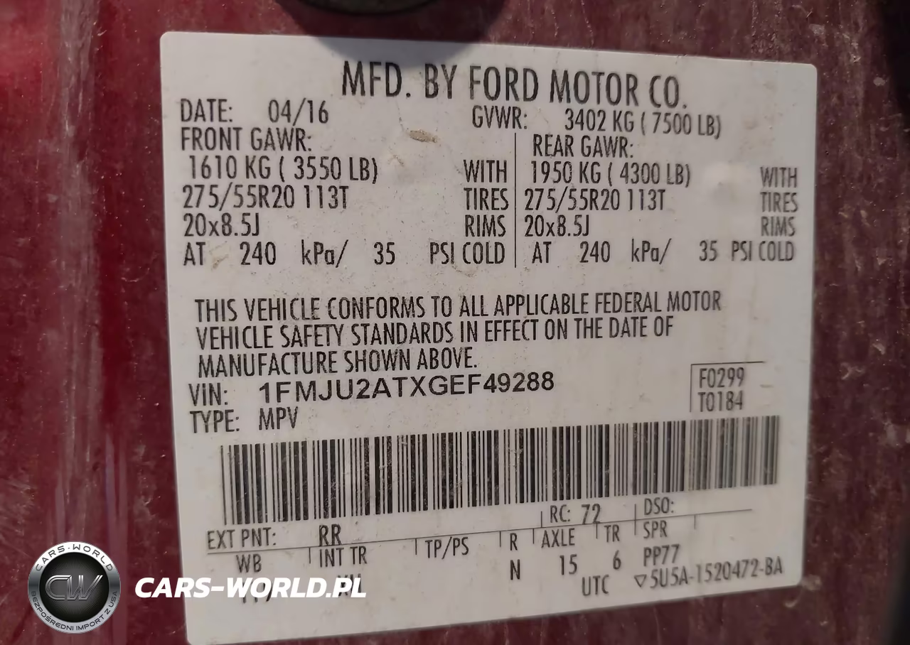 2016 Ford Expedition Limited VIN:1FMJU2ATXGEF49288 - 9