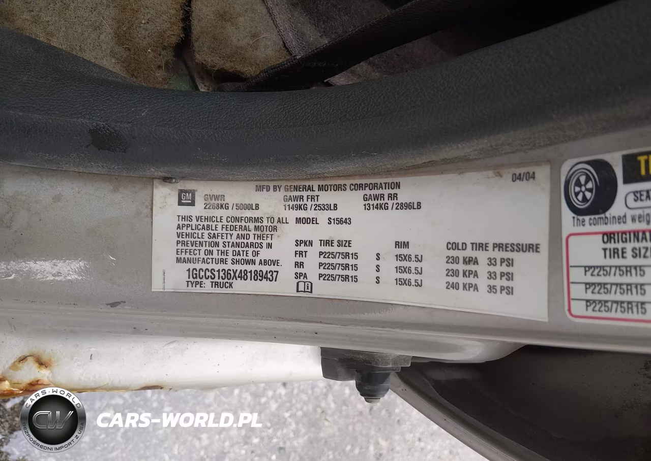 2004 Chevrolet Colorado Ls VIN:1GCCS136X48189437 - 9