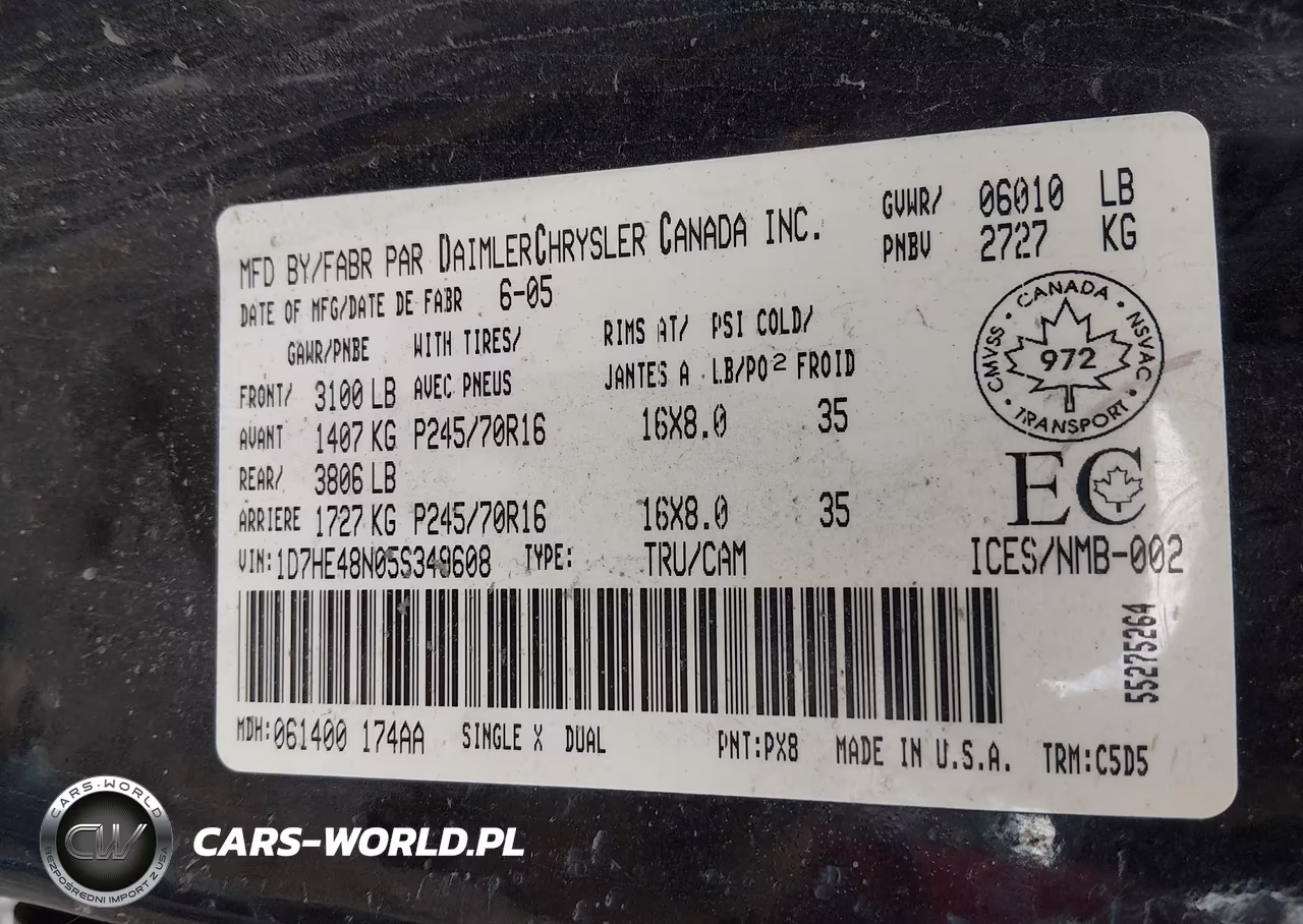 2005 Dodge Dakota Slt VIN:1D7HE48N05S349608 - 9