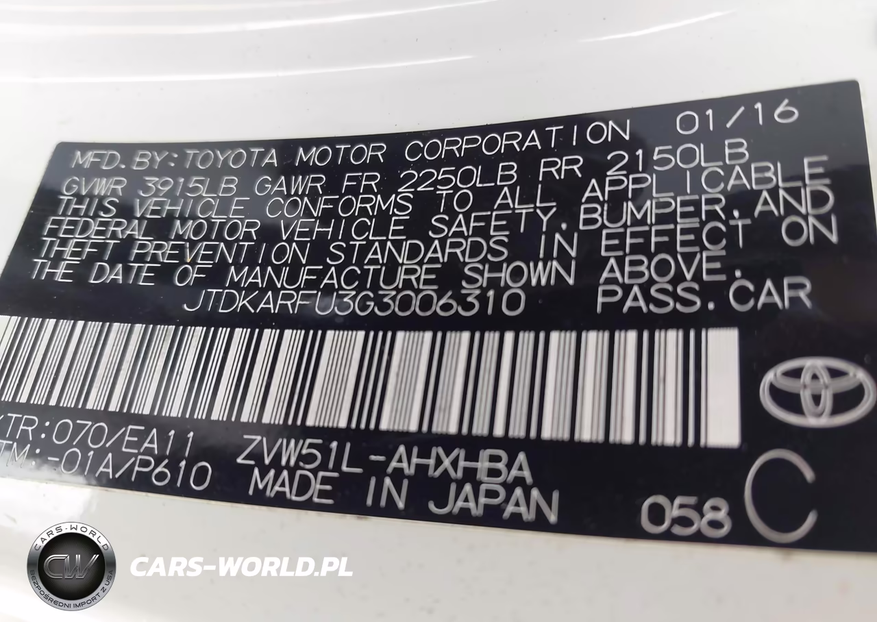 2016 Toyota Prius Four Touring VIN:JTDKARFU3G3006310 - 9