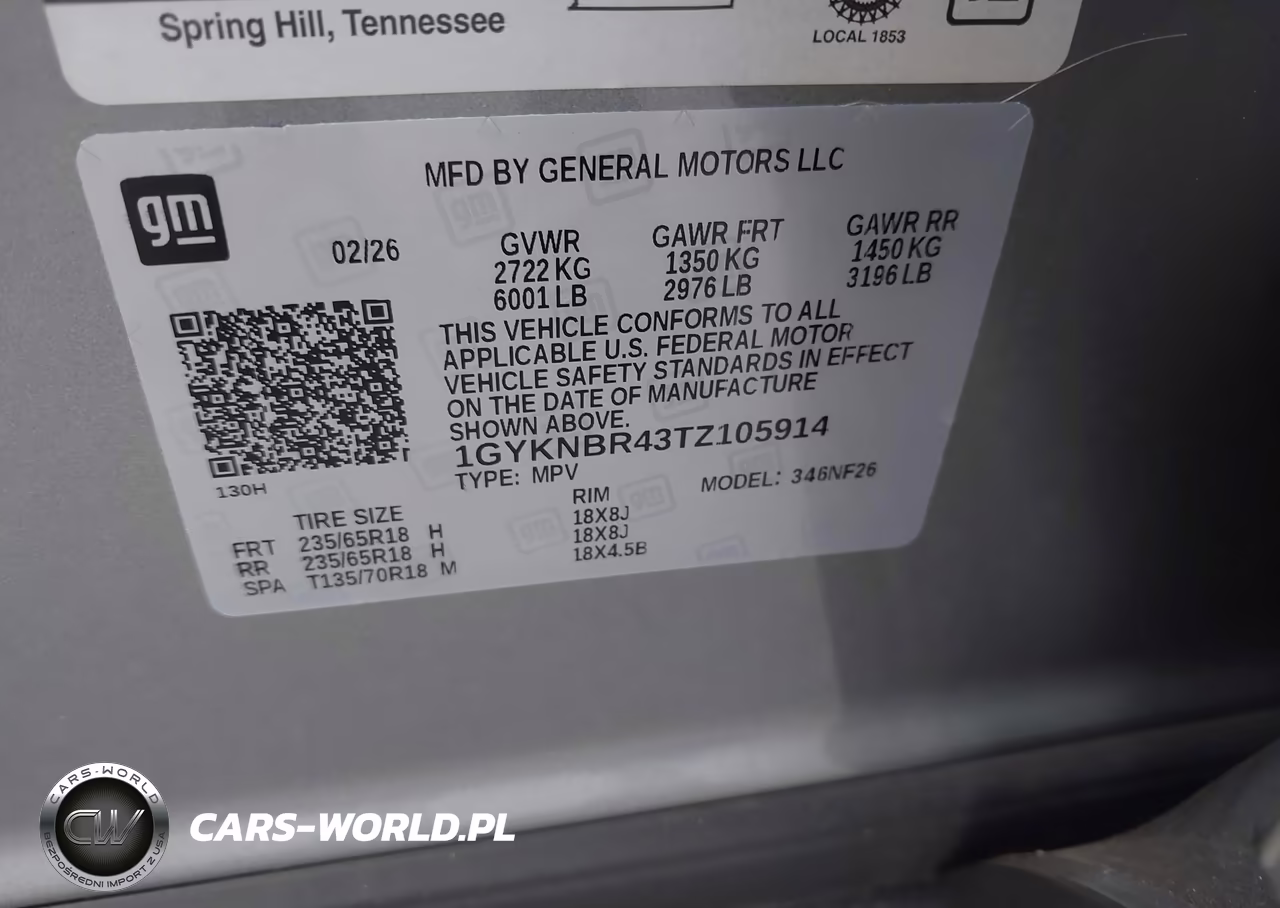 2026 Cadillac Xt5 Luxury Awd VIN:1GYKNBR43TZ105914 - 9