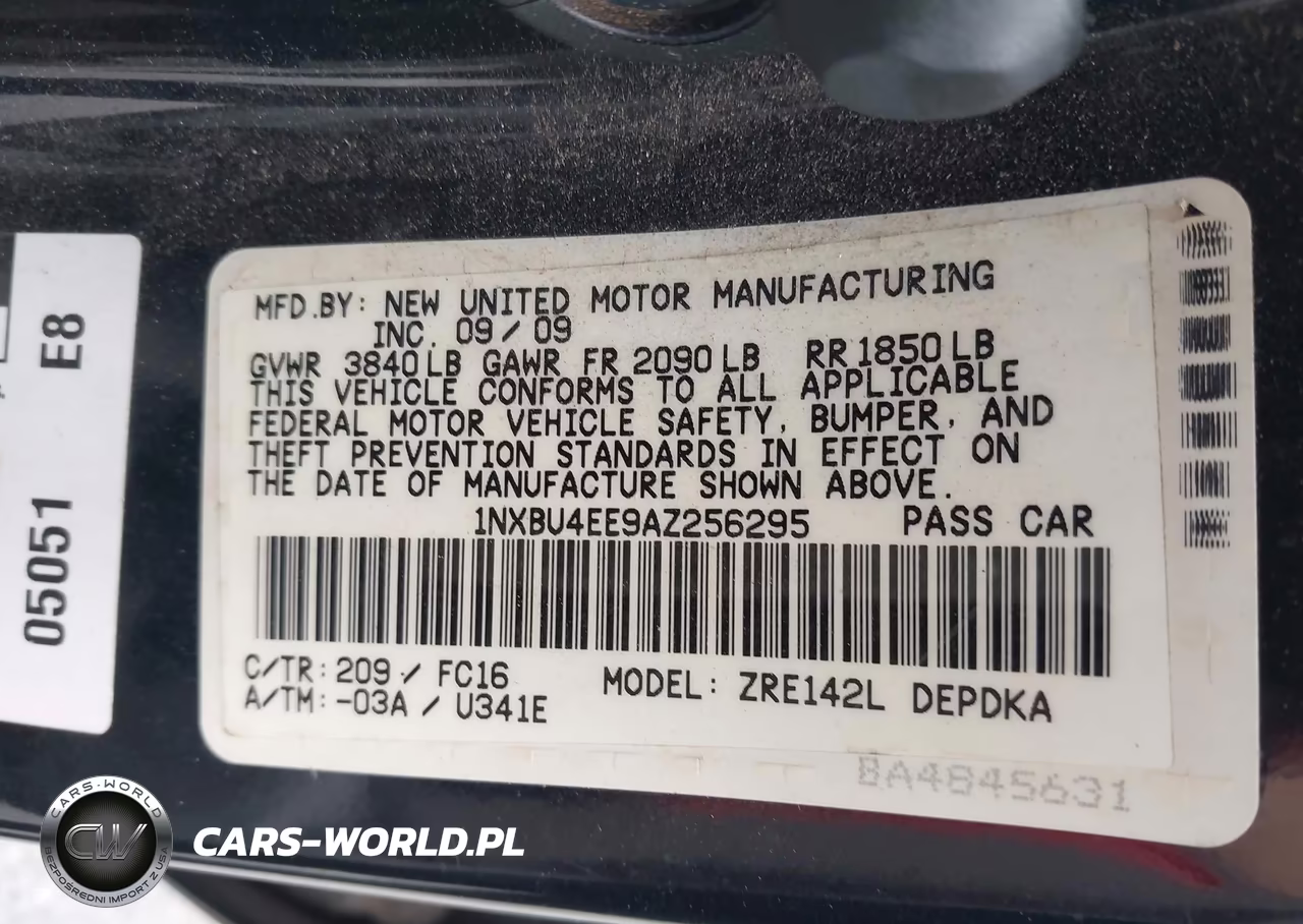 2010 Toyota Corolla Le VIN:1NXBU4EE9AZ256295 - 9