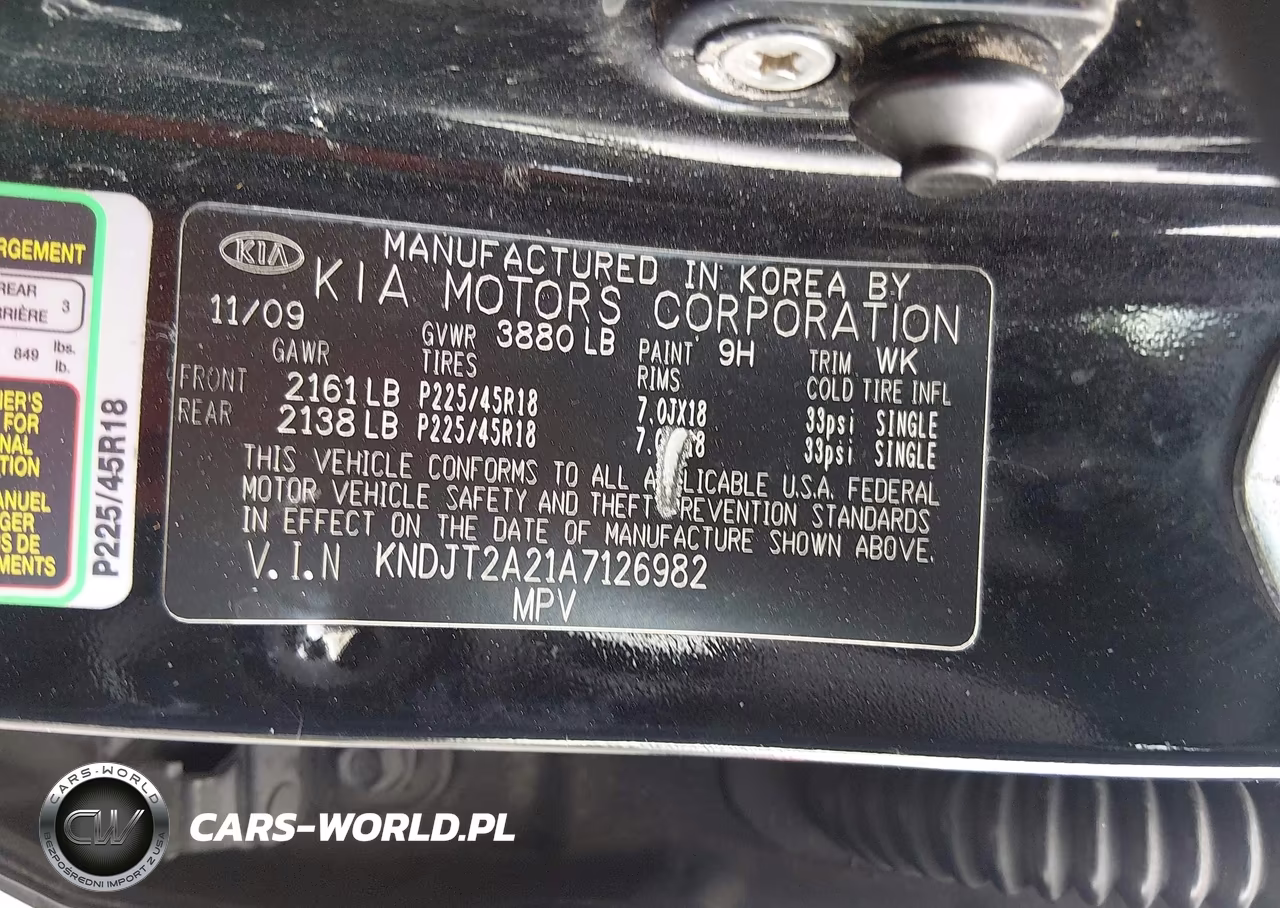 2010 Kia Soul + VIN:KNDJT2A21A7126982 - 9