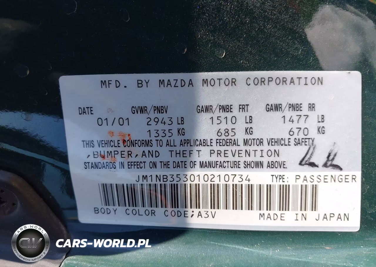 2001 Mazda Mx-5 Miata Ls-Special Edition VIN:JM1NB353010210734 - 9