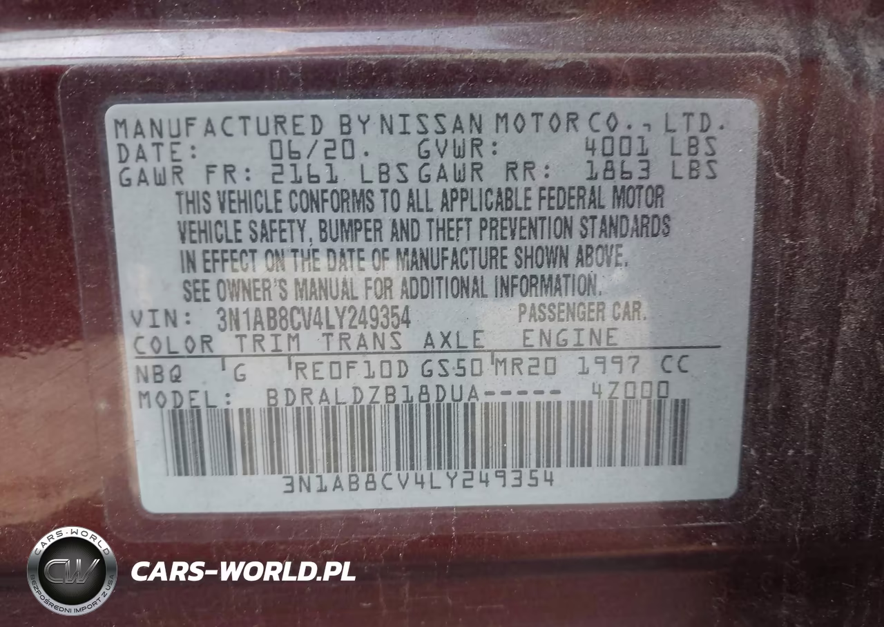 2020 Nissan Sentra Sv Xtronic Cvt VIN:3N1AB8CV4LY249354 - 9