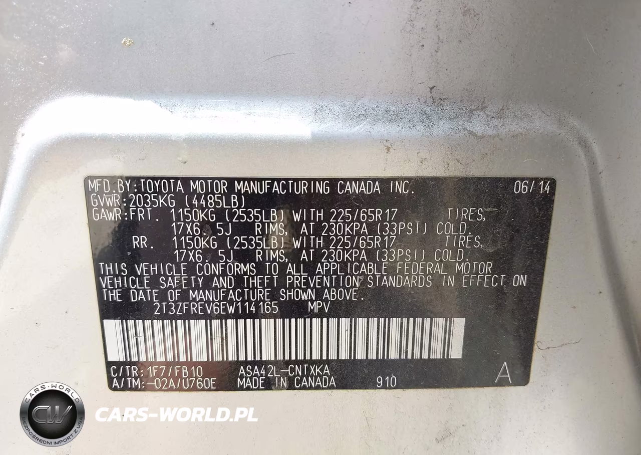 2014 Toyota Rav4 Le VIN:2T3ZFREV6EW114165 - 9